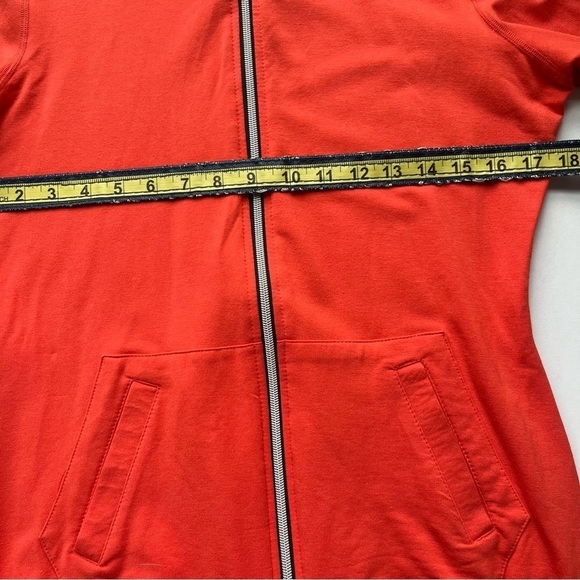 Bamboo by Brandwear Slim Fit Basic Casual Zip Up Hooded Jacket Orange Small - Picture 8 of 9